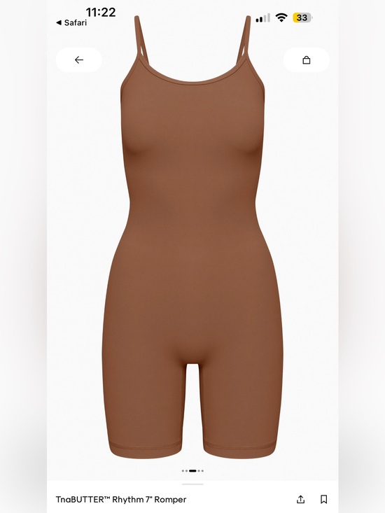 Aritzia Other - Aritzia taupe TNA Rhythm 7" Romper